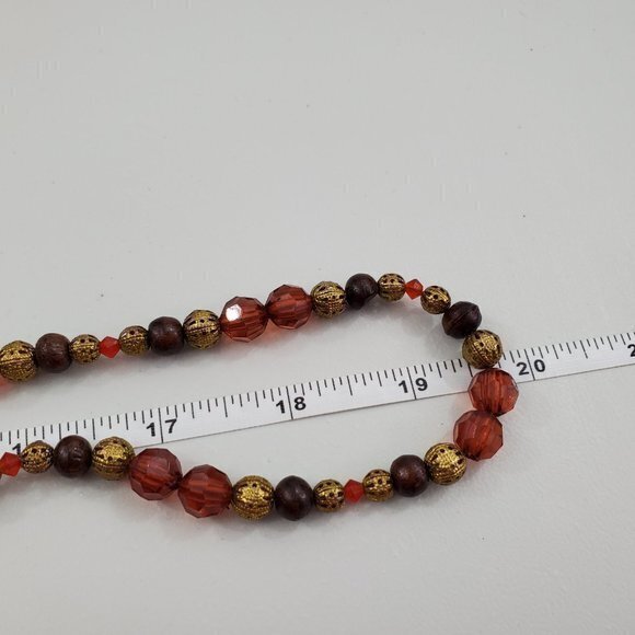 World Finds‎ Fair Trade Necklace Brown Beaded Long - Picture 7 of 7